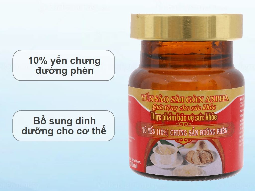 Tổ yến chưng đường phèn Sài Gòn Anpha 70ml 2