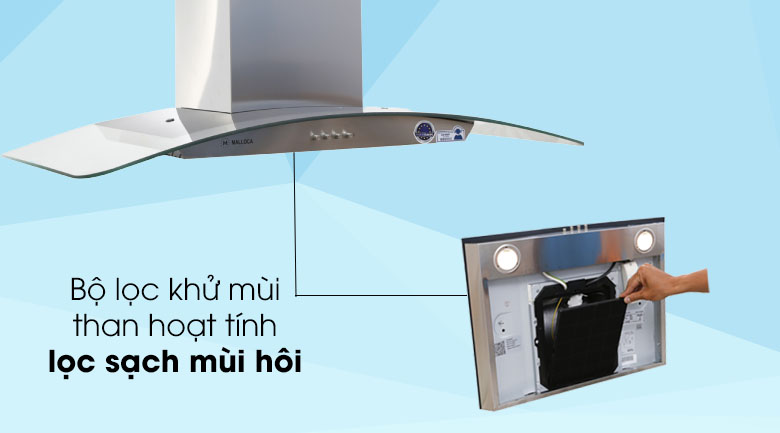 M&aacute;y h&uacute;t m&ugrave;i &aacute;p tường Malloca Delta-K890V