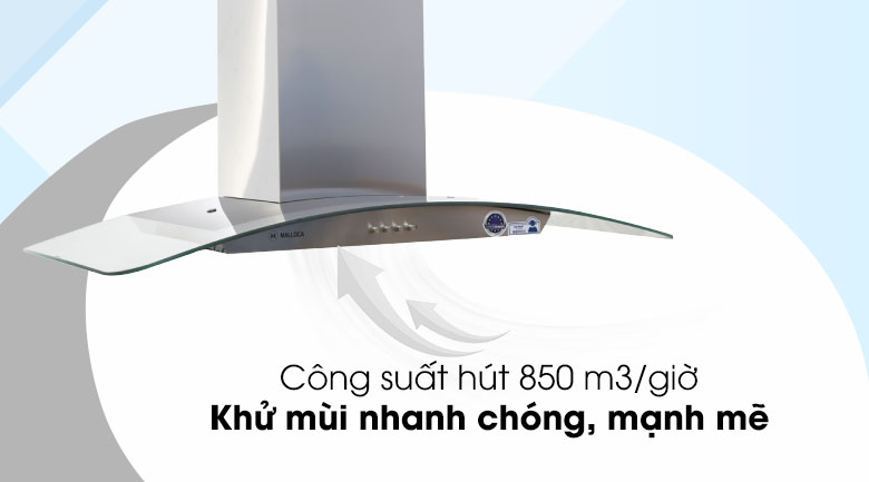 Máy hút mùi kính cong Malloca Delta-K890V