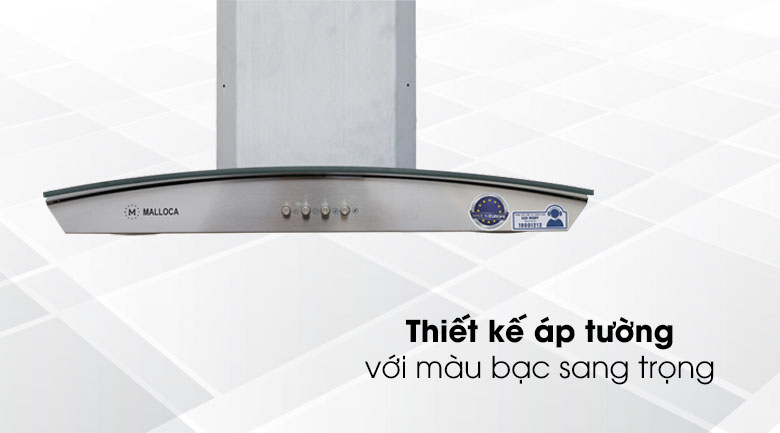 Máy hút mùi kính cong Malloca Delta-K890V