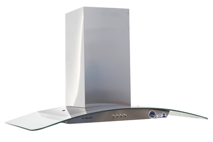 Máy hút mùi kính cong Malloca Delta-K890V Màu Bạc