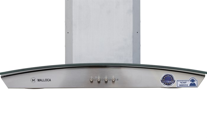 Máy hút mùi kính cong Malloca Delta-K890V Màu Bạc