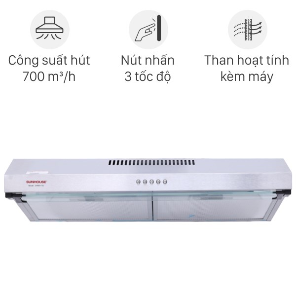 Máy hút mùi âm tủ Sunhouse SHB6118I