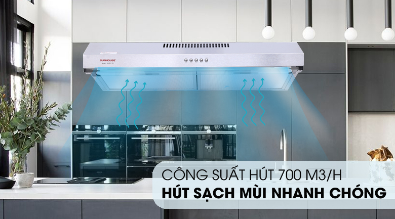 Máy hút mùi âm tủ Sunhouse SHB6118I