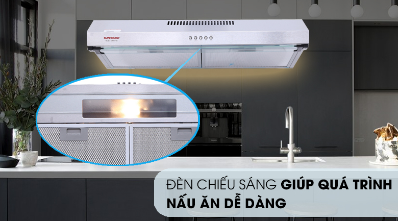 Máy hút mùi âm tủ Sunhouse SHB6118I