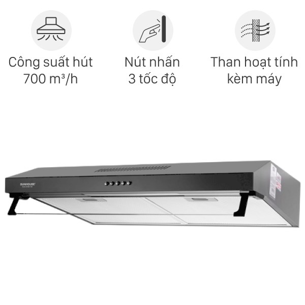 Sunhouse SHB6118B - Máy hút mùi Sunhouse SHB6118B là một sản phẩm đến từ thương hiệu nổi tiếng. Thiết kế hiện đại cùng với tính năng hoạt động mạnh mẽ, sản phẩm sẽ mang đến cho bạn không gian bếp trong lành và tinh tế hơn.