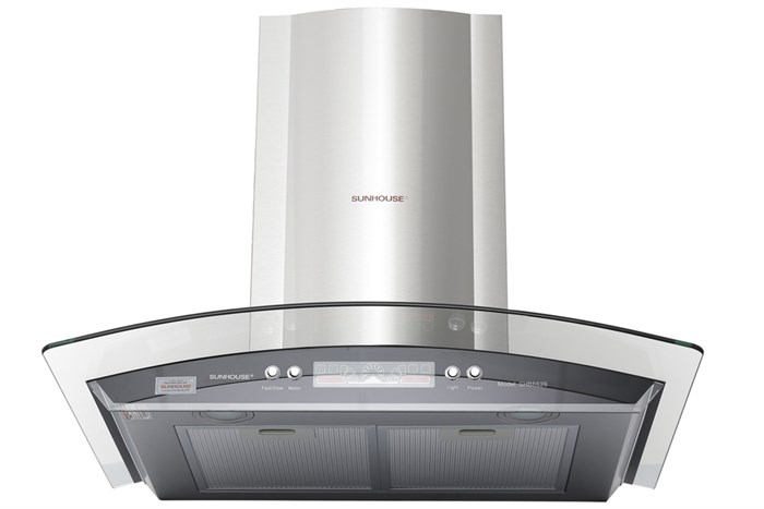 Máy hút mùi kính cong Sunhouse SHB6626 Màu Inox