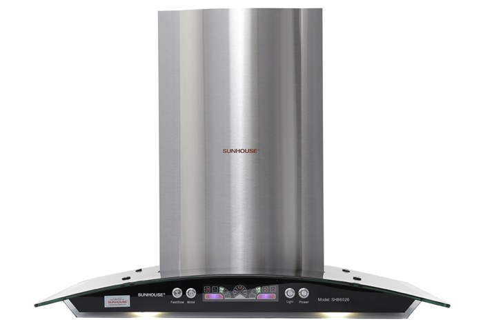 Máy hút mùi kính cong Sunhouse SHB6626 Màu Inox