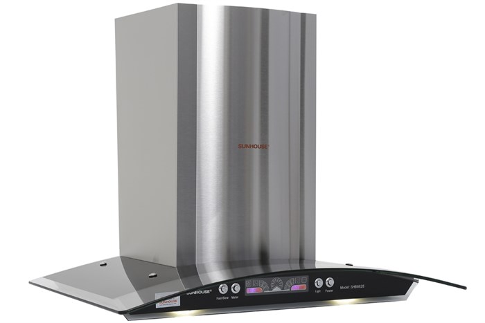 Máy hút mùi kính cong Sunhouse SHB6626 Màu Inox