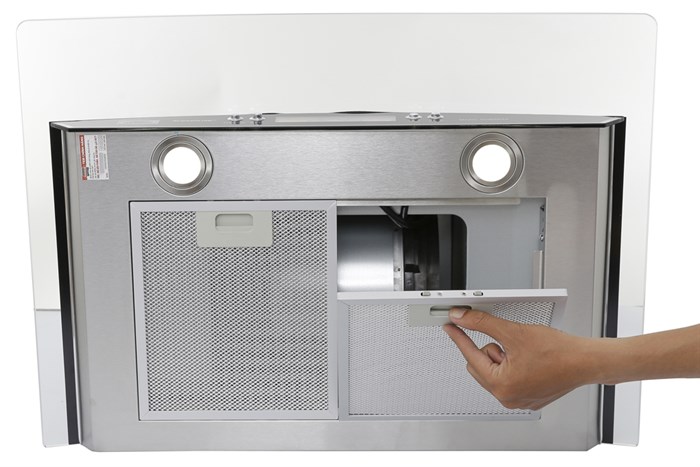 Máy hút mùi kính cong Sunhouse SHB6626 Màu Inox