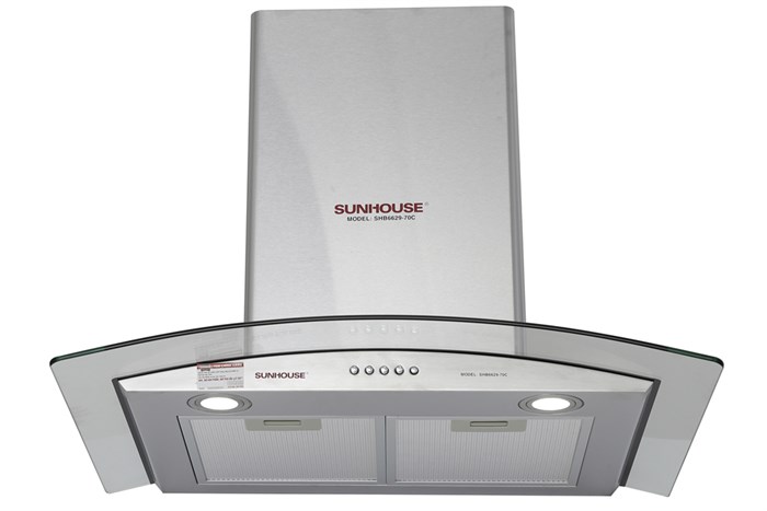Máy hút mùi kính cong Sunhouse SHB6629 70C Màu Inox