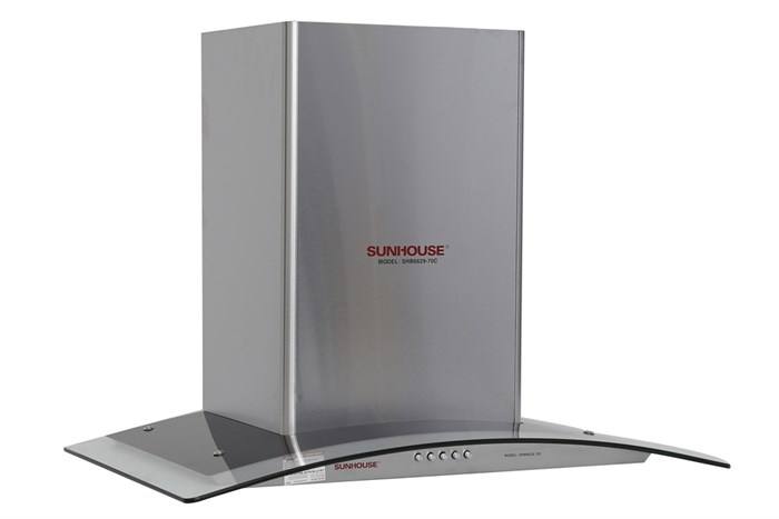 Máy hút mùi kính cong Sunhouse SHB6629 70C Màu Inox