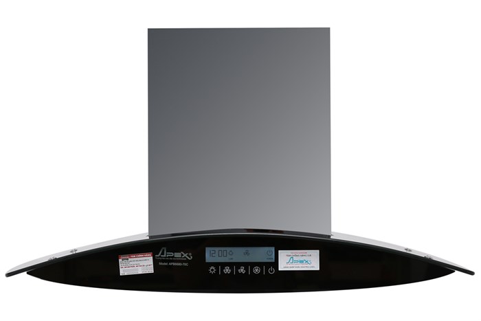 Máy hút mùi kính cong Apex APB6680-70C Màu Đen