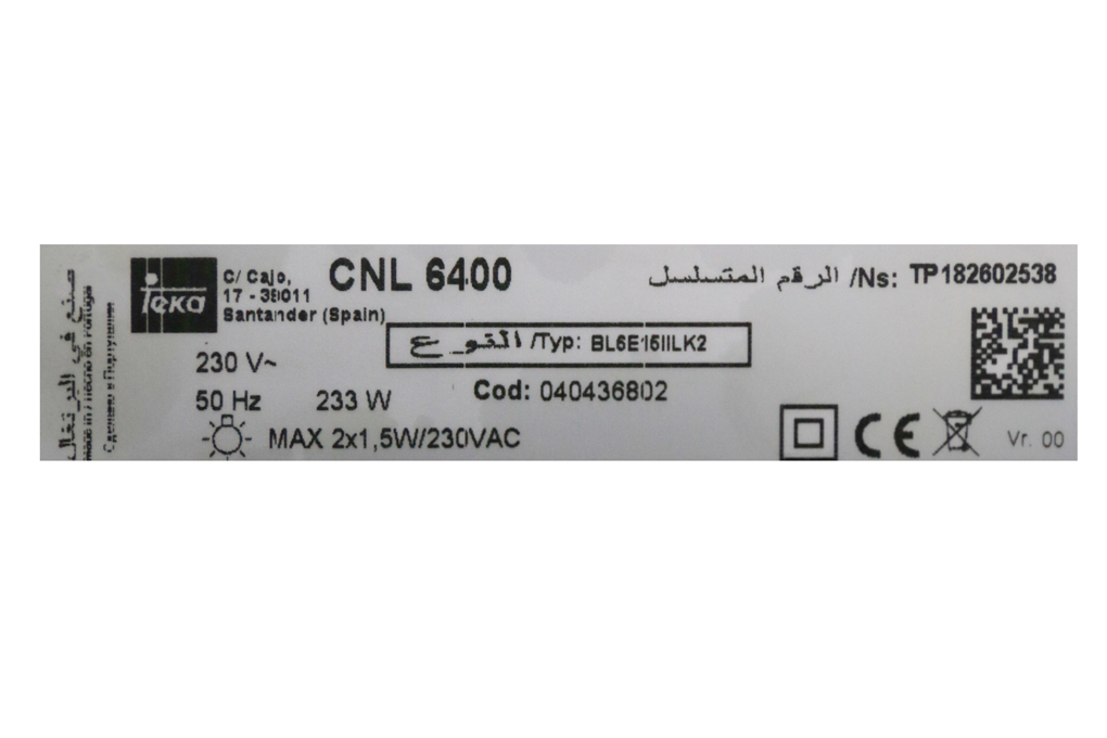 Máy hút mùi Teka CNL 6400 đen