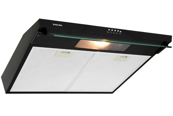 Máy hút mùi áp tường Sakura SCR-2881B Màu Đen