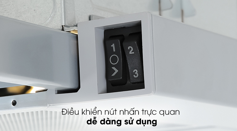 Máy hút mùi âm tủ Electrolux LFP216S - Điều khiển nút nhấn trực quan dễ dàng chỉnh 3 tốc độ hút, bật/tắt đèn
