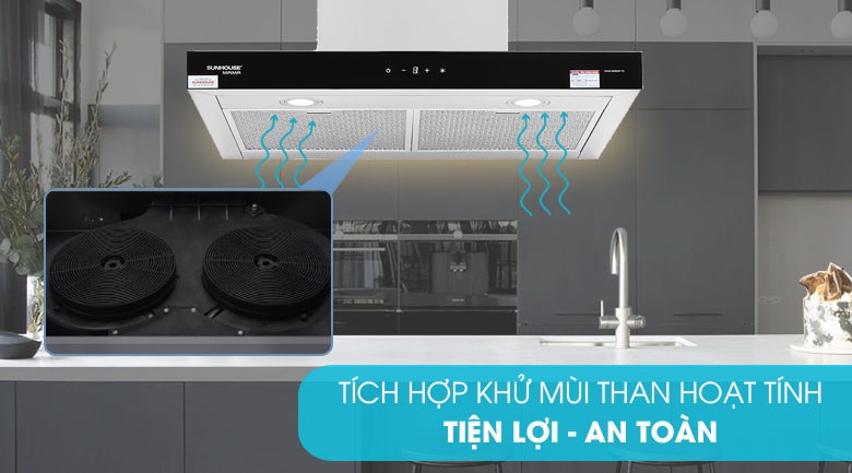 Máy hút mùi áp tường Sunhouse Mama MMB6817-70