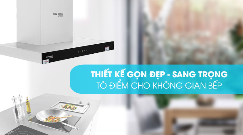 Thiết kế sang trọng - Máy hút mùi áp tường Sunhouse Mama MMB6817-70