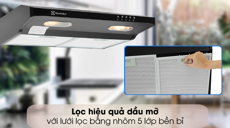 Lưới lọc nhôm - Máy hút mùi âm tủ Electrolux EFT6032K