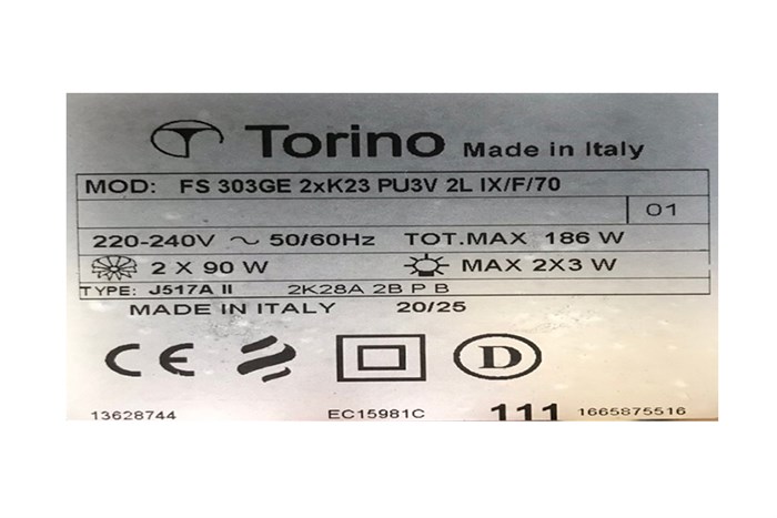Máy hút mùi âm tủ Torino FS303GE2XK23PU3V2LIX/F/70 Màu Bạc