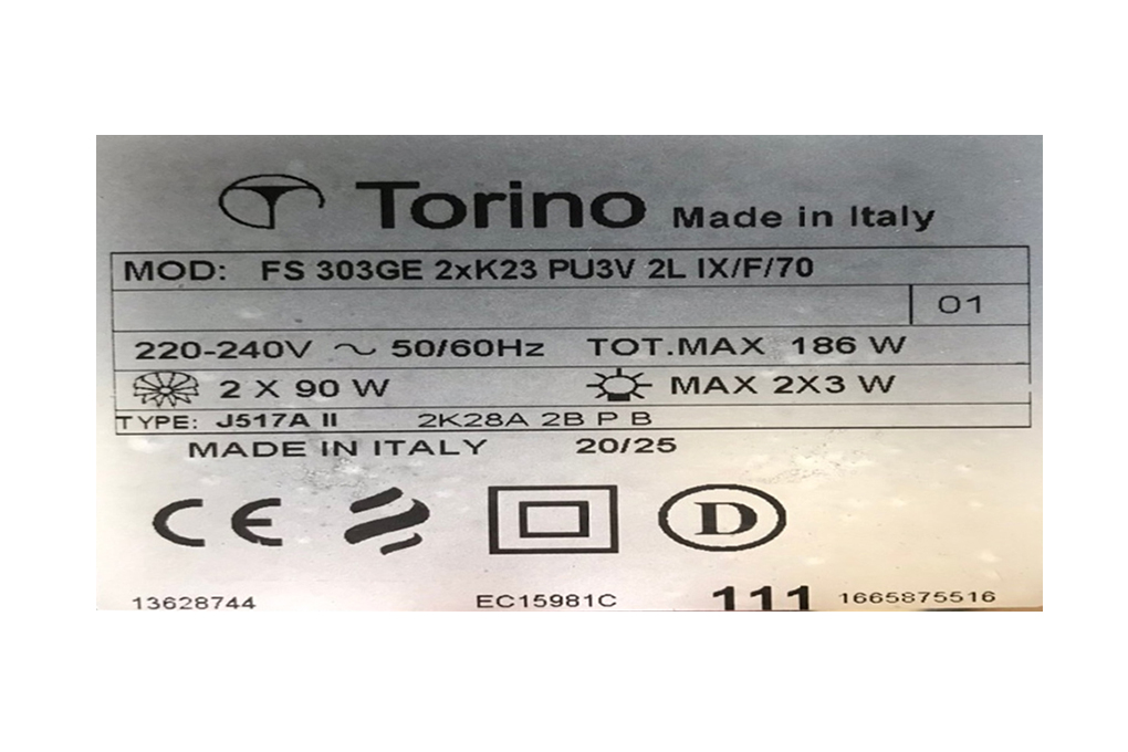 Siêu thị máy hút mùi âm tủ Torino FS303GE2XK23PU3V2LIX/F/70
