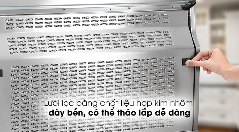 Máy hút mùi âm tủ Torino FS303GE2XK23PU3V2LIX/F/70 - Lưới lọc bằng chất liệu hợp kim nhôm dày bền, có thể tháo lắp linh hoạt