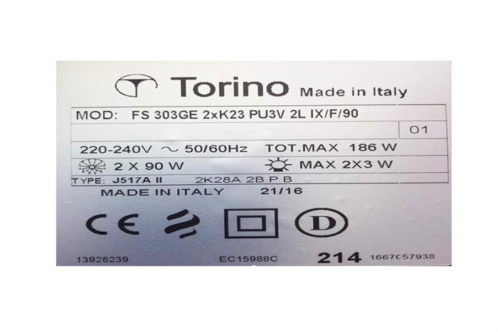 Máy hút mùi âm tủ Torino FS303GE2XK23PU3V2LIX/F/90 Màu Bạc