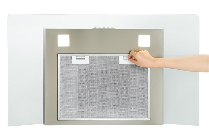 Máy hút mùi kính cong Torino Deco Glass CV IX/F/90 Màu Bạc