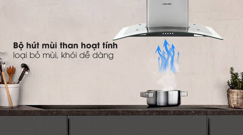Máy hút mùi kính cong Kocher K-8370XS