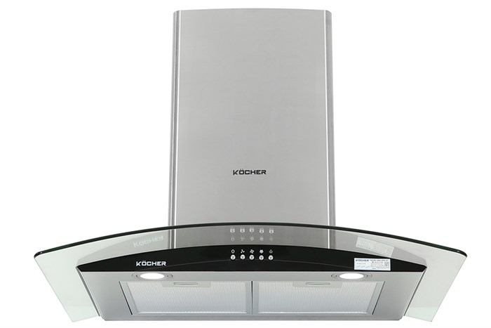 Máy hút mùi kính cong Kocher K-8370XS Màu Trắng - Xám