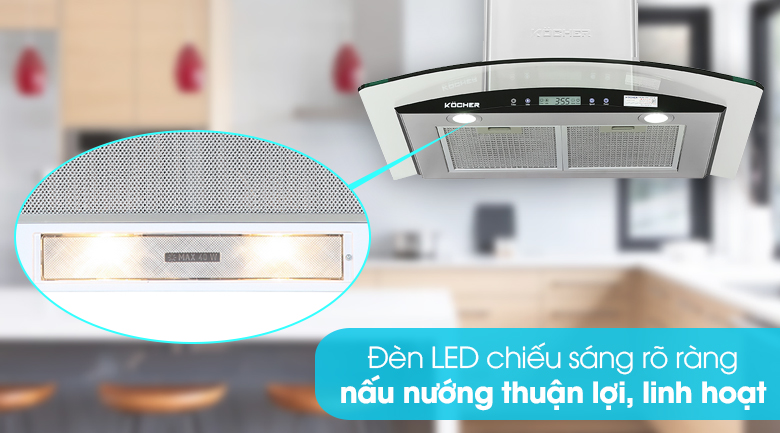 Máy hút mùi kính cong Kocher K-228S