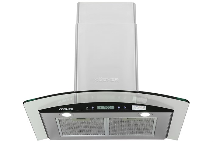 Máy hút mùi kính cong Kocher K-228S Màu Trắng - Xám