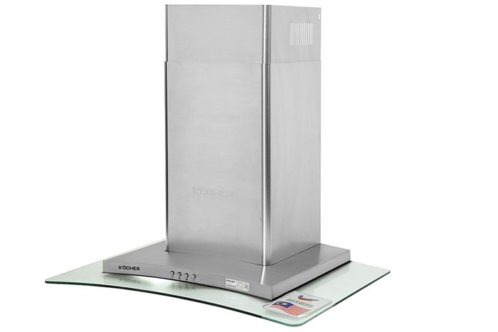 Máy hút mùi kính cong Kocher K-228T Màu Trắng - Xám