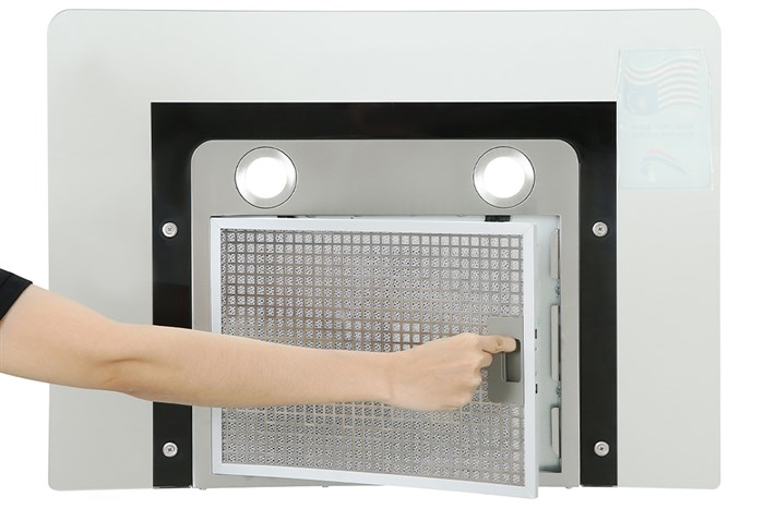 Máy hút mùi kính cong Kocher K-228T Màu Trắng - Xám