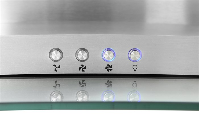 Máy hút mùi kính cong Kocher K-228T Màu Trắng - Xám