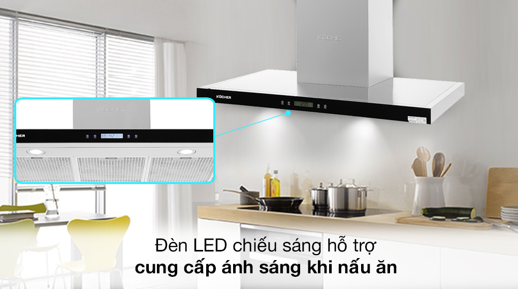 Máy hút mùi áp tường Kocher K-225C 90