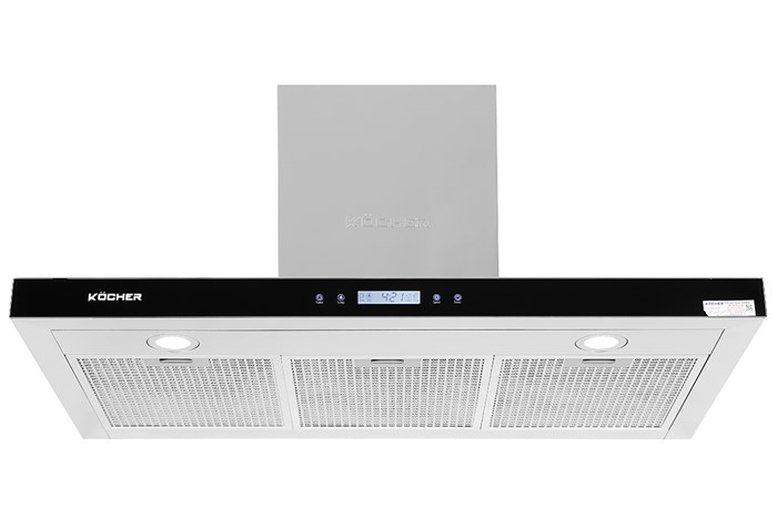 Máy hút mùi áp tường Kocher K-225C 90 Màu Đen - Bạc