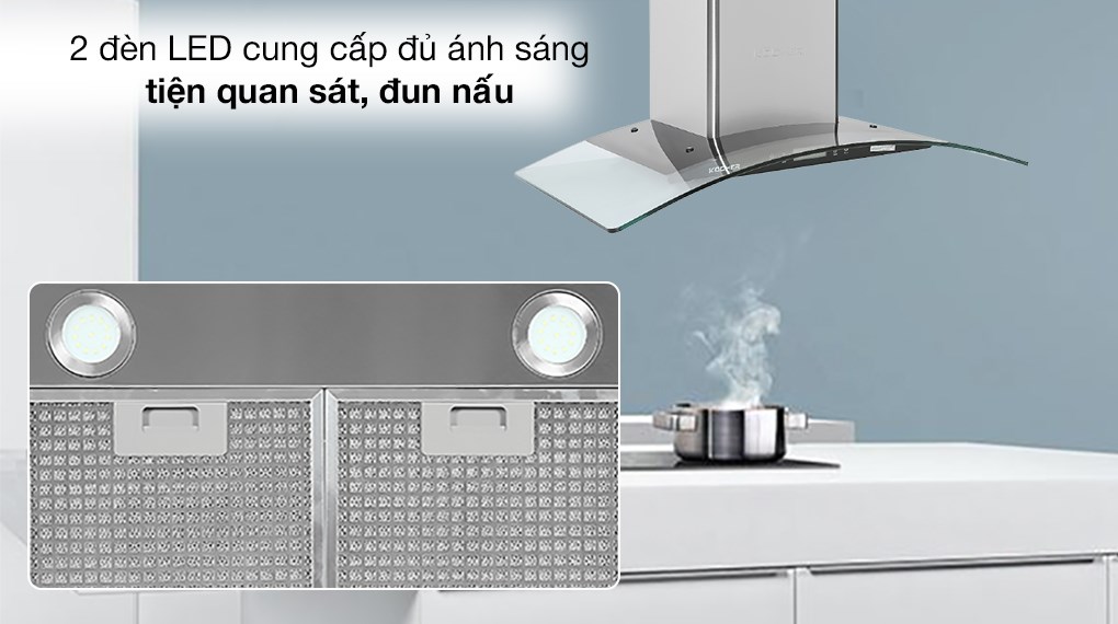 Máy hút mùi kính cong Kocher K-228S 90