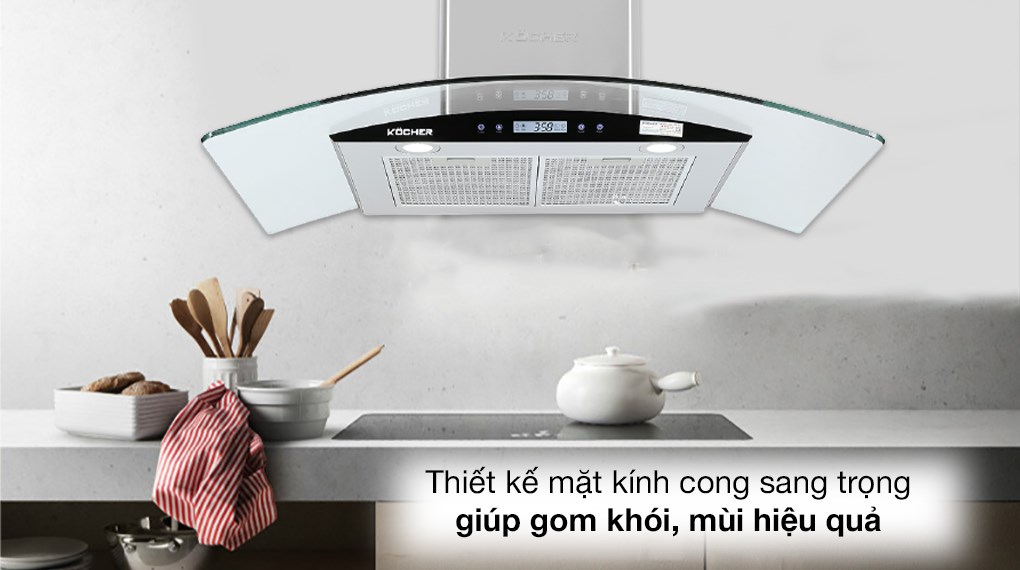 Máy hút mùi kính cong Kocher K-228S 90