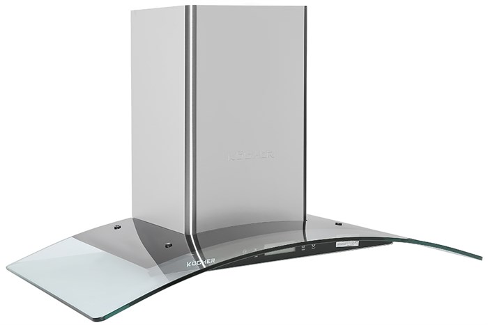 Máy hút mùi kính cong Kocher K-228S 90 Màu Đen - Bạc
