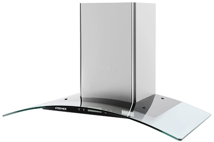Máy hút mùi kính cong Kocher K-228S 90 Màu Đen - Bạc