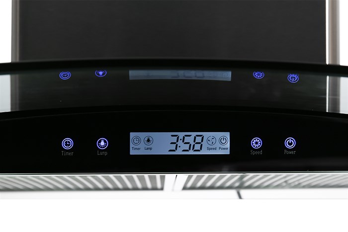 Máy hút mùi kính cong Kocher K-228S 90 Màu Đen - Bạc