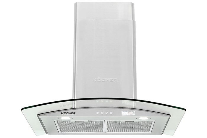 Máy hút mùi kính cong Kocher K-8870 Màu Trắng - Xám