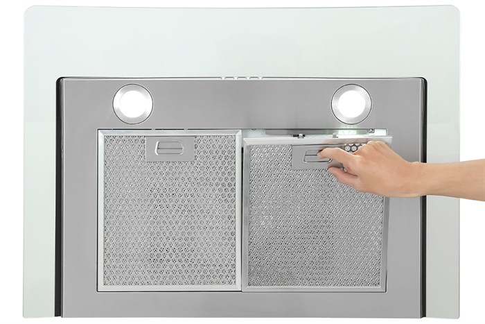 Máy hút mùi kính cong Kocher K-8870 Màu Trắng - Xám