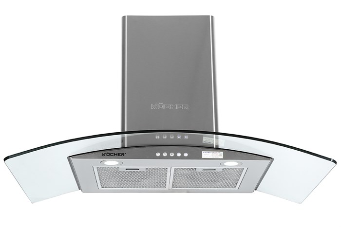 Máy hút mùi kính cong Kocher K-8890 Màu Trắng - Xám