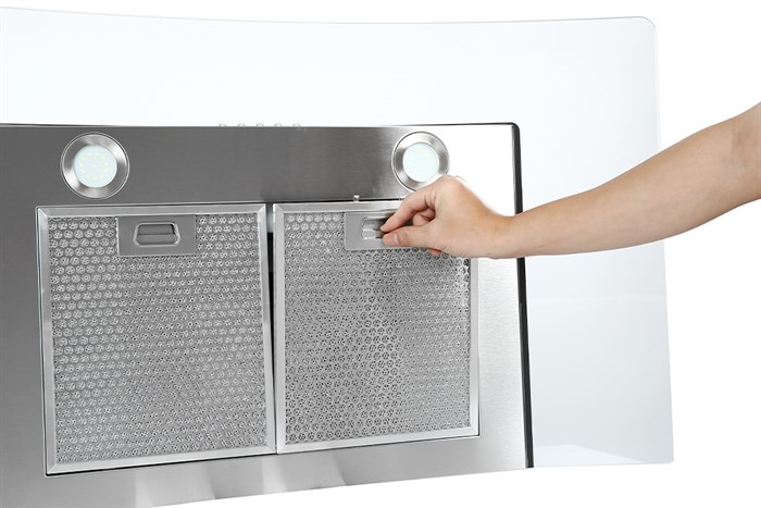 Máy hút mùi kính cong Kocher K-8890 Màu Trắng - Xám