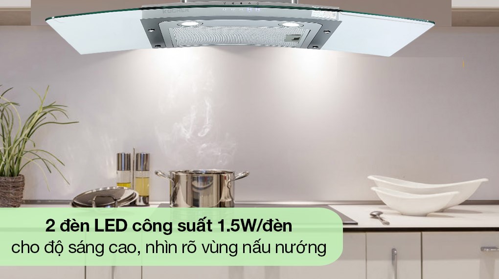Máy hút mùi kính cong Kocher K-8990
