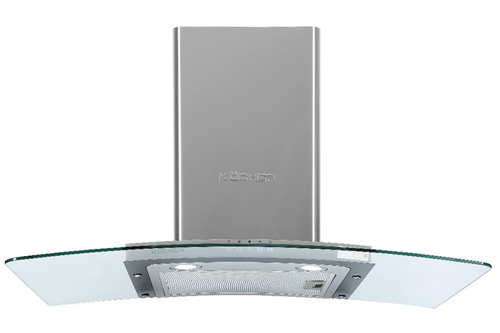 Máy hút mùi kính cong Kocher K-8990 Màu Trắng - Xám