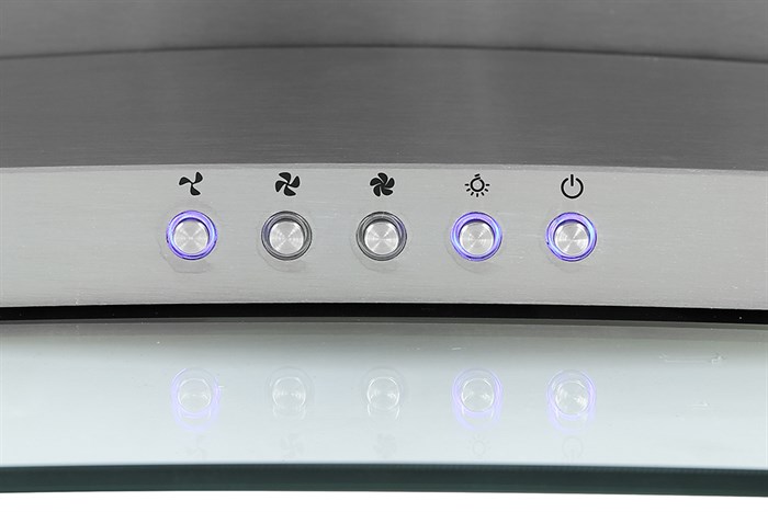 Máy hút mùi kính cong Kocher K-8990 Màu Trắng - Xám