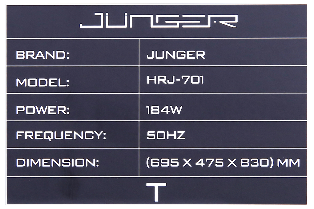 Siêu thị máy hút mùi âm tủ Junger HRJ-701